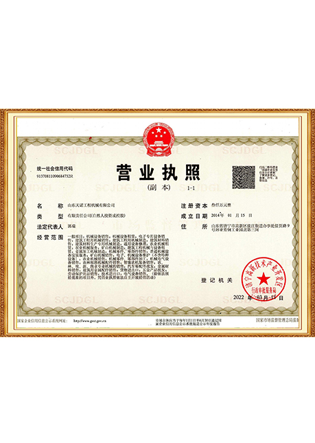 山东天诺停业执照